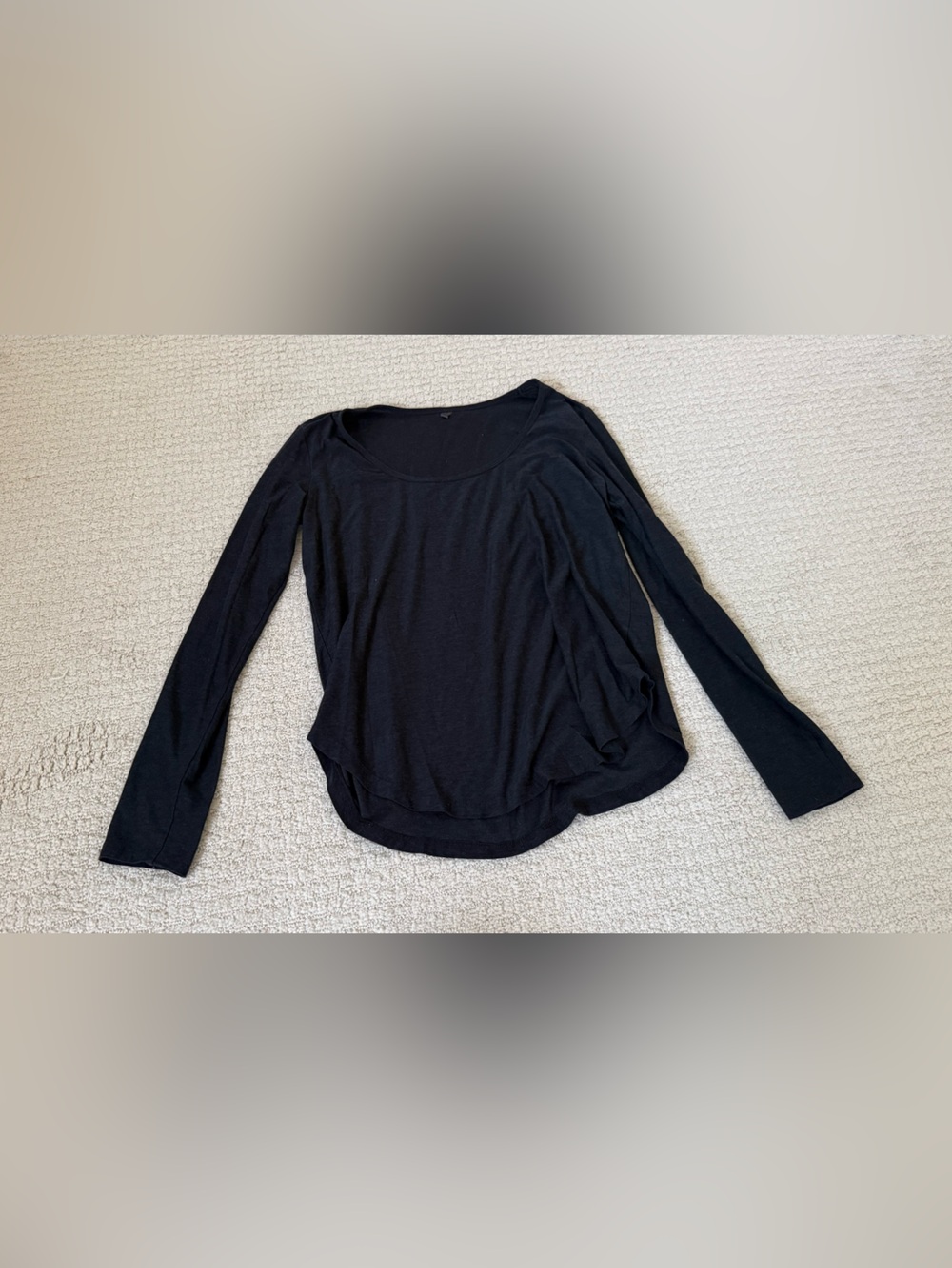 Beyond Yoga Black Long Sleeve Scoop Neck Top